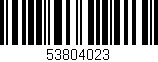 Código de barras (EAN, GTIN, SKU, ISBN): '53804023'