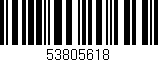 Código de barras (EAN, GTIN, SKU, ISBN): '53805618'