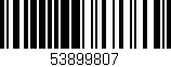 Código de barras (EAN, GTIN, SKU, ISBN): '53899807'