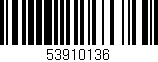 Código de barras (EAN, GTIN, SKU, ISBN): '53910136'