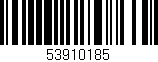 Código de barras (EAN, GTIN, SKU, ISBN): '53910185'