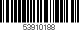 Código de barras (EAN, GTIN, SKU, ISBN): '53910188'