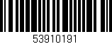 Código de barras (EAN, GTIN, SKU, ISBN): '53910191'