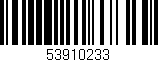 Código de barras (EAN, GTIN, SKU, ISBN): '53910233'