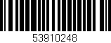 Código de barras (EAN, GTIN, SKU, ISBN): '53910248'