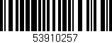 Código de barras (EAN, GTIN, SKU, ISBN): '53910257'