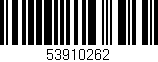 Código de barras (EAN, GTIN, SKU, ISBN): '53910262'