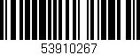 Código de barras (EAN, GTIN, SKU, ISBN): '53910267'