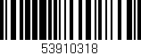 Código de barras (EAN, GTIN, SKU, ISBN): '53910318'