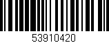Código de barras (EAN, GTIN, SKU, ISBN): '53910420'