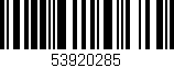 Código de barras (EAN, GTIN, SKU, ISBN): '53920285'