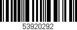 Código de barras (EAN, GTIN, SKU, ISBN): '53920292'