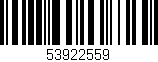 Código de barras (EAN, GTIN, SKU, ISBN): '53922559'