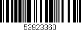 Código de barras (EAN, GTIN, SKU, ISBN): '53923360'