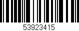 Código de barras (EAN, GTIN, SKU, ISBN): '53923415'