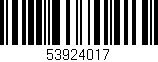 Código de barras (EAN, GTIN, SKU, ISBN): '53924017'