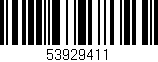 Código de barras (EAN, GTIN, SKU, ISBN): '53929411'