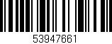 Código de barras (EAN, GTIN, SKU, ISBN): '53947661'