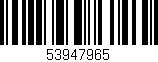 Código de barras (EAN, GTIN, SKU, ISBN): '53947965'