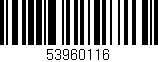 Código de barras (EAN, GTIN, SKU, ISBN): '53960116'