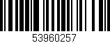 Código de barras (EAN, GTIN, SKU, ISBN): '53960257'