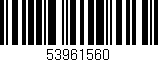Código de barras (EAN, GTIN, SKU, ISBN): '53961560'