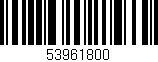Código de barras (EAN, GTIN, SKU, ISBN): '53961800'