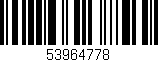 Código de barras (EAN, GTIN, SKU, ISBN): '53964778'