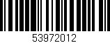Código de barras (EAN, GTIN, SKU, ISBN): '53972012'