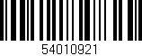 Código de barras (EAN, GTIN, SKU, ISBN): '54010921'
