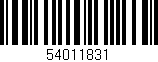 Código de barras (EAN, GTIN, SKU, ISBN): '54011831'