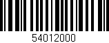 Código de barras (EAN, GTIN, SKU, ISBN): '54012000'