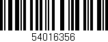 Código de barras (EAN, GTIN, SKU, ISBN): '54016356'