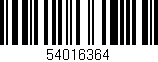 Código de barras (EAN, GTIN, SKU, ISBN): '54016364'