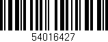 Código de barras (EAN, GTIN, SKU, ISBN): '54016427'