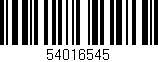 Código de barras (EAN, GTIN, SKU, ISBN): '54016545'