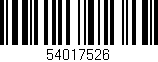 Código de barras (EAN, GTIN, SKU, ISBN): '54017526'