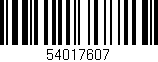 Código de barras (EAN, GTIN, SKU, ISBN): '54017607'