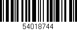 Código de barras (EAN, GTIN, SKU, ISBN): '54018744'
