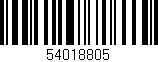 Código de barras (EAN, GTIN, SKU, ISBN): '54018805'