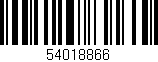 Código de barras (EAN, GTIN, SKU, ISBN): '54018866'