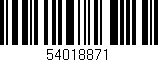 Código de barras (EAN, GTIN, SKU, ISBN): '54018871'