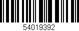Código de barras (EAN, GTIN, SKU, ISBN): '54019392'