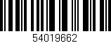 Código de barras (EAN, GTIN, SKU, ISBN): '54019662'