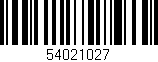 Código de barras (EAN, GTIN, SKU, ISBN): '54021027'