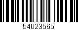 Código de barras (EAN, GTIN, SKU, ISBN): '54023565'