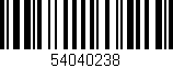 Código de barras (EAN, GTIN, SKU, ISBN): '54040238'
