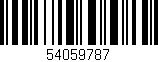 Código de barras (EAN, GTIN, SKU, ISBN): '54059787'