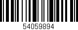Código de barras (EAN, GTIN, SKU, ISBN): '54059894'