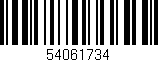 Código de barras (EAN, GTIN, SKU, ISBN): '54061734'